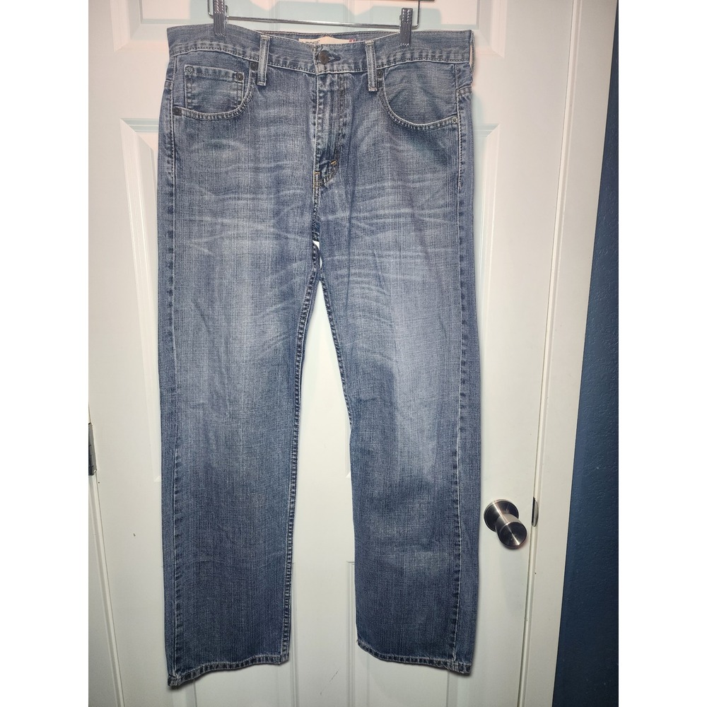 Levis 569 Loose Straight Jeans Mens 32x34 Blue Medium Wash Vintage Y2K Denim